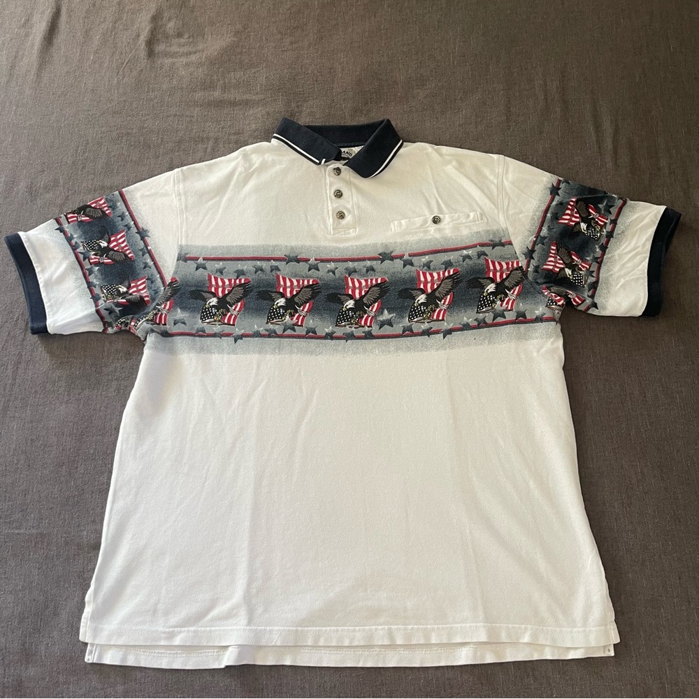Vintage Cumberland outfitters 100% cotton American eagle polo shirt